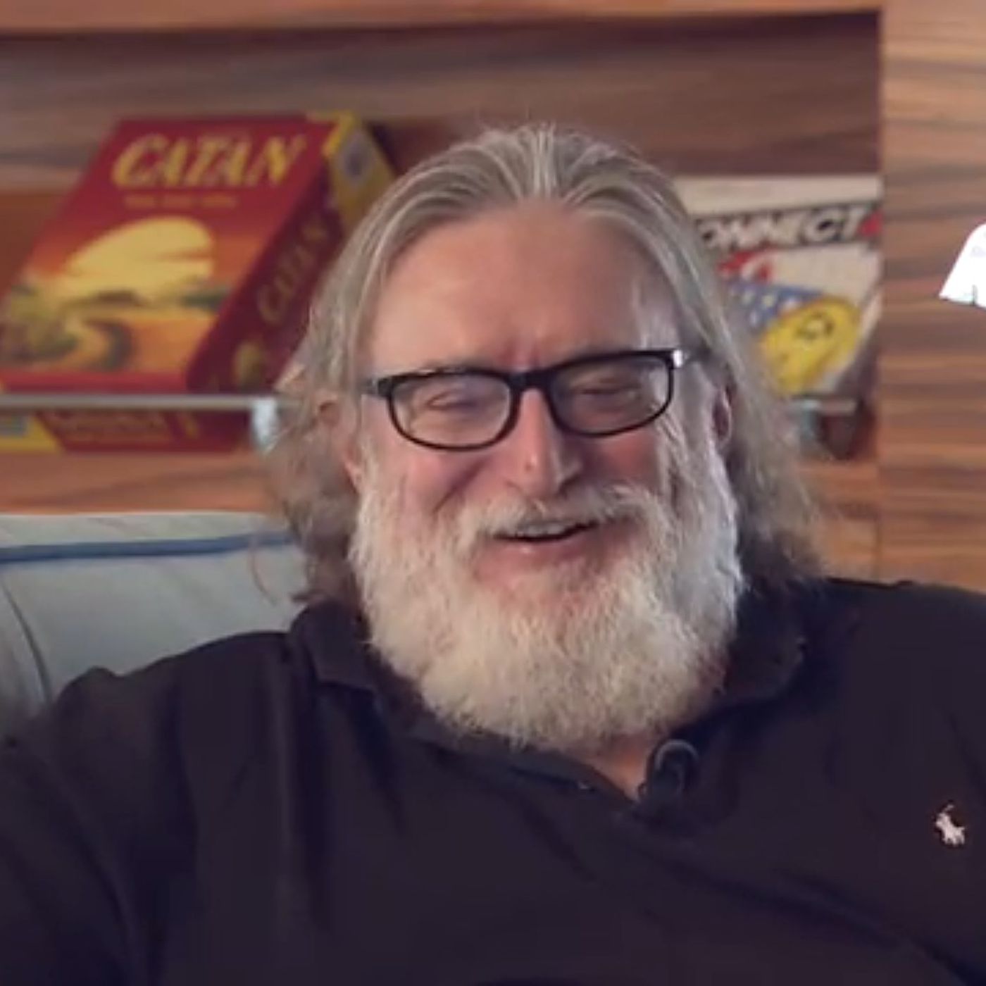 Gabe Newell grows spectacular beard. Also says something about DRM